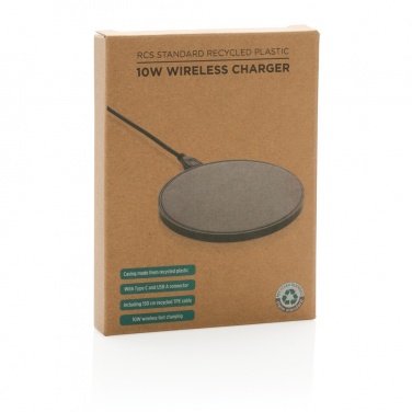 Logotrade advertising product image of: RCS standard recycled plastic 10W wireless charger