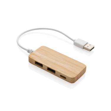Logotrade advertising products photo of: Bamboo hub with Type-C