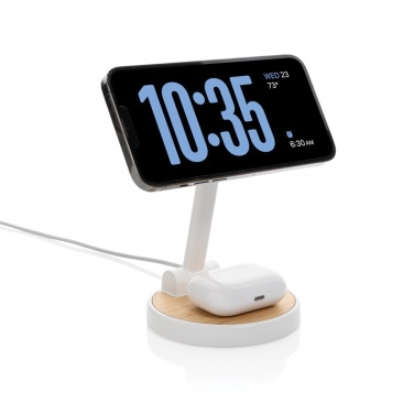 Logo trade promotional giveaway photo of: Ontario RCS rplastic 15W magnetic charging 2 in 1 stand