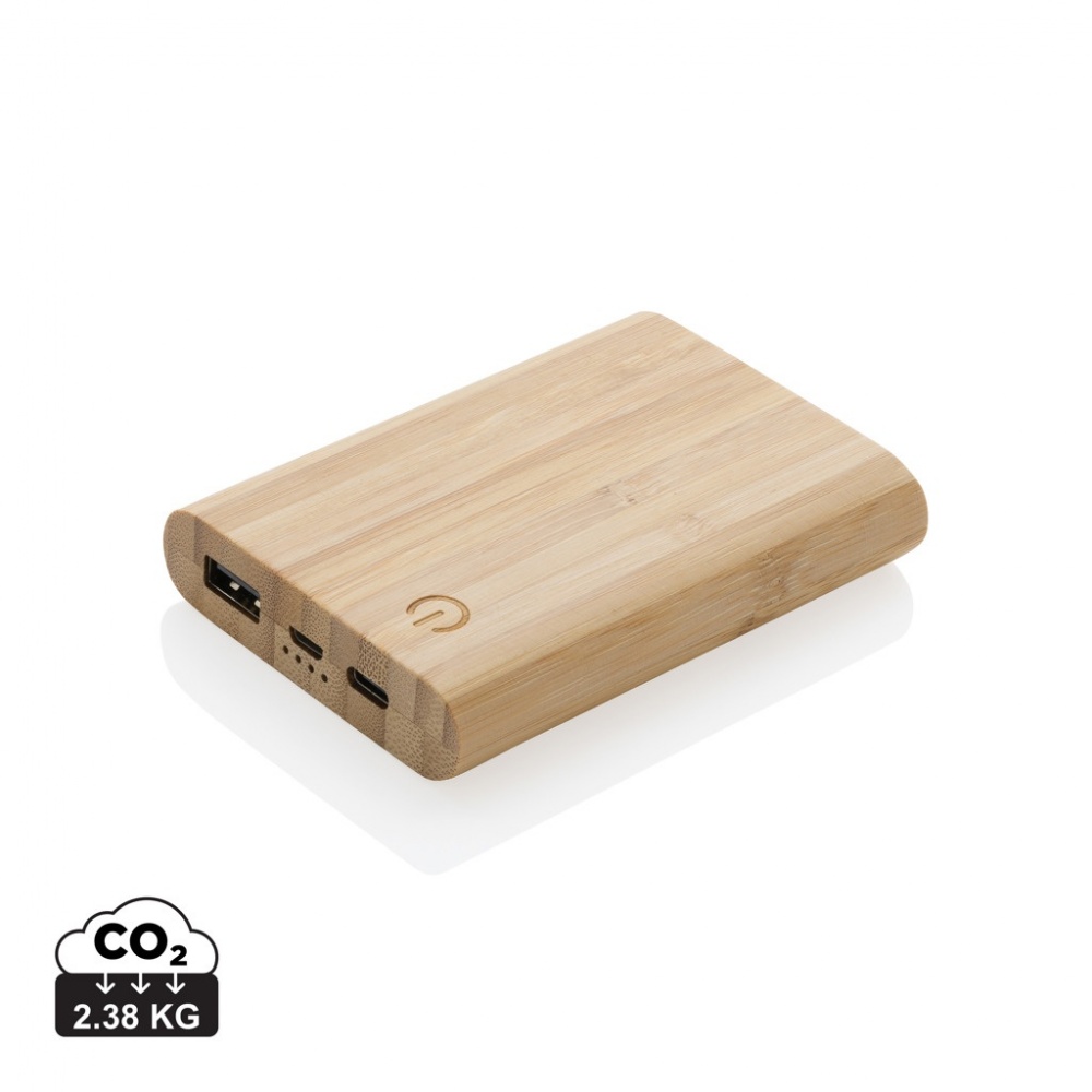 Logotrade promotional gift image of: Bamboo 5.000 mAh powerbank