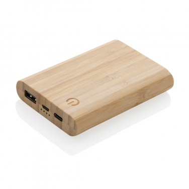 Logotrade promotional gift image of: Bamboo 5.000 mAh powerbank