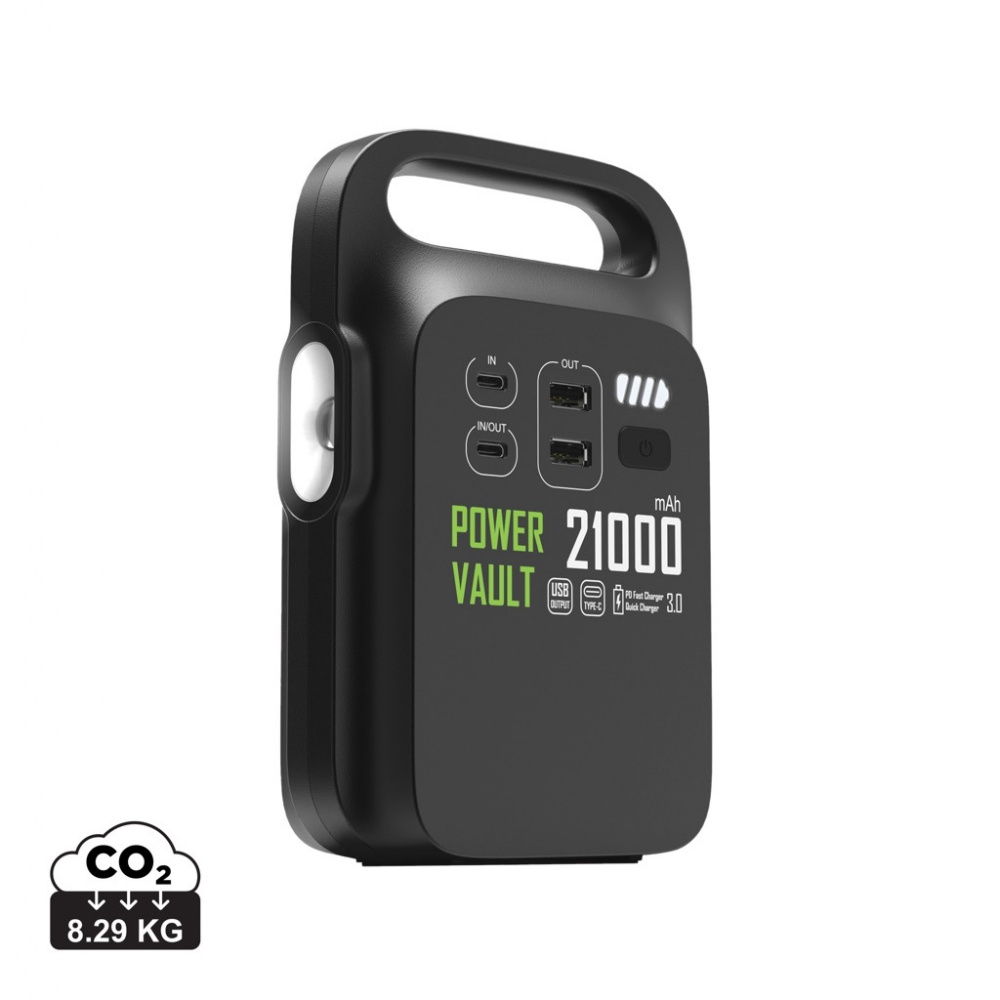 Logotrade promotional product image of: Power Vault RCS rplastic 21000 mAh portable power station