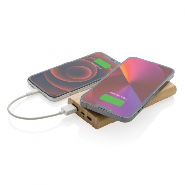 Logotrade corporate gift picture of: Bamboo 8.000 mAh 5W wireless powerbank