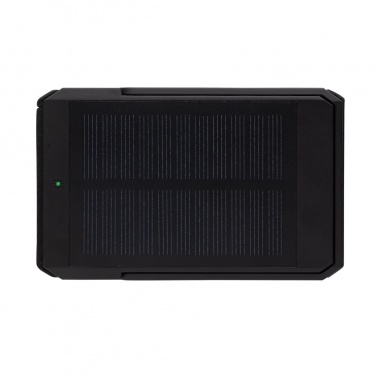 Logo trade promotional item photo of: Skywave RCS rplastic solar powerbank 5000 mAh 10W wireless