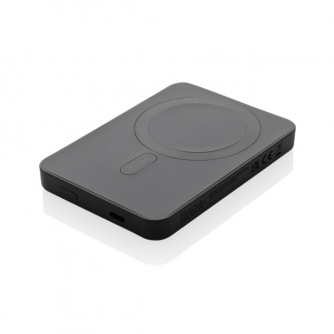Logo trade promotional item photo of: Magnetix RCS recycled plastic 5000 mah magnetic powerbank