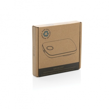 Logo trade promotional merchandise image of: MagBoost RCS recycled plastic 5000 mah magnetic powerbank