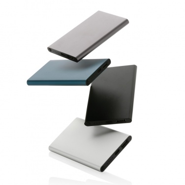 Logo trade business gift photo of: RCS recycled plastic/aluminum 4000 mah powerbank with type C