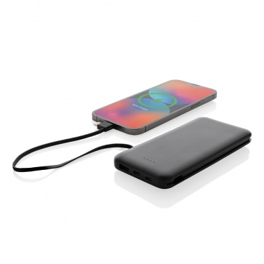 Logo trade promotional items picture of: Lockhart RCS recycled plastic 10.000 with integrated cables