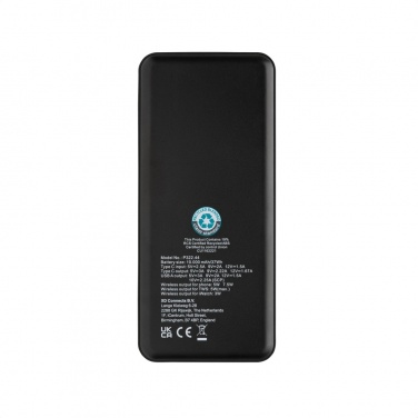 Logotrade corporate gifts photo of: Fenwick RCS recycled plastic 10000mah  3 in 1 fast powerbank