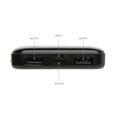 Logo trade advertising product photo of: RCS recycled plastic 5.000 mAh powerbank