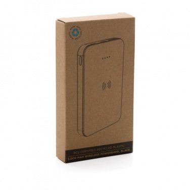 Logotrade promotional giveaway picture of: RCS recycled plastic 5.000 mAh 5W wireless powerbank