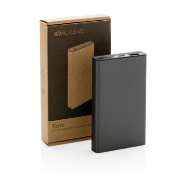 Logo trade promotional merchandise image of: Terra RCS recycled aluminium powerbank 5.000 mAh