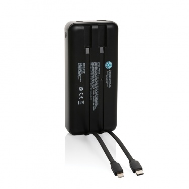 Logo trade promotional gifts image of: Gridley RCS rplastic 20000 65W laptop powerbank