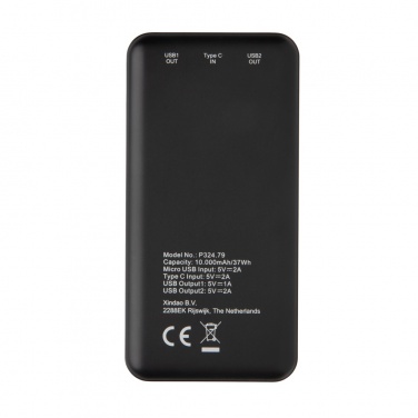 Logo trade promotional items picture of: High Density 10.000 mAh Pocket Powerbank