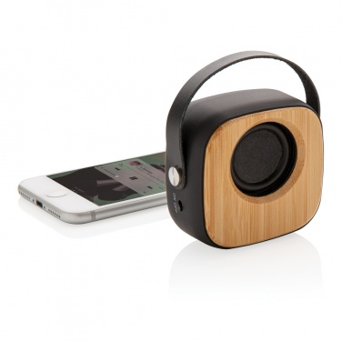 Logo trade corporate gifts picture of: Bamboo 3W Wireless Fashion Speaker