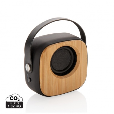 Logo trade promotional items image of: Bamboo 3W Wireless Fashion Speaker