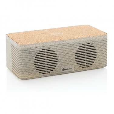Logo trade promotional gift photo of: Wheatstraw wireless charging speaker