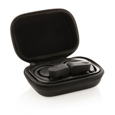 Logo trade promotional products image of: TWS sport earbuds in charging case