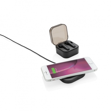 Logo trade promotional giveaways picture of: TWS earbuds in wireless charging case