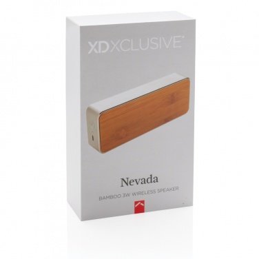 Logotrade promotional item image of: Nevada Bamboo 3W wireless speaker