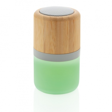 Logo trade promotional merchandise photo of: Bamboo colour changing 3W speaker light