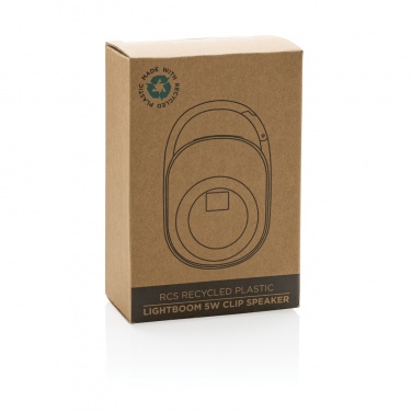 Logo trade business gift photo of: RCS recycled plastic Lightboom 5W Clip speaker