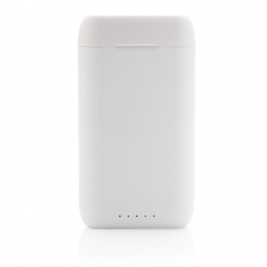 Logo trade promotional merchandise photo of: Liberty TWS earbuds with 5.000 mAh powerbank