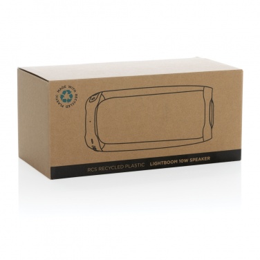 Logotrade corporate gift image of: RCS recycled plastic Lightboom 10W speaker
