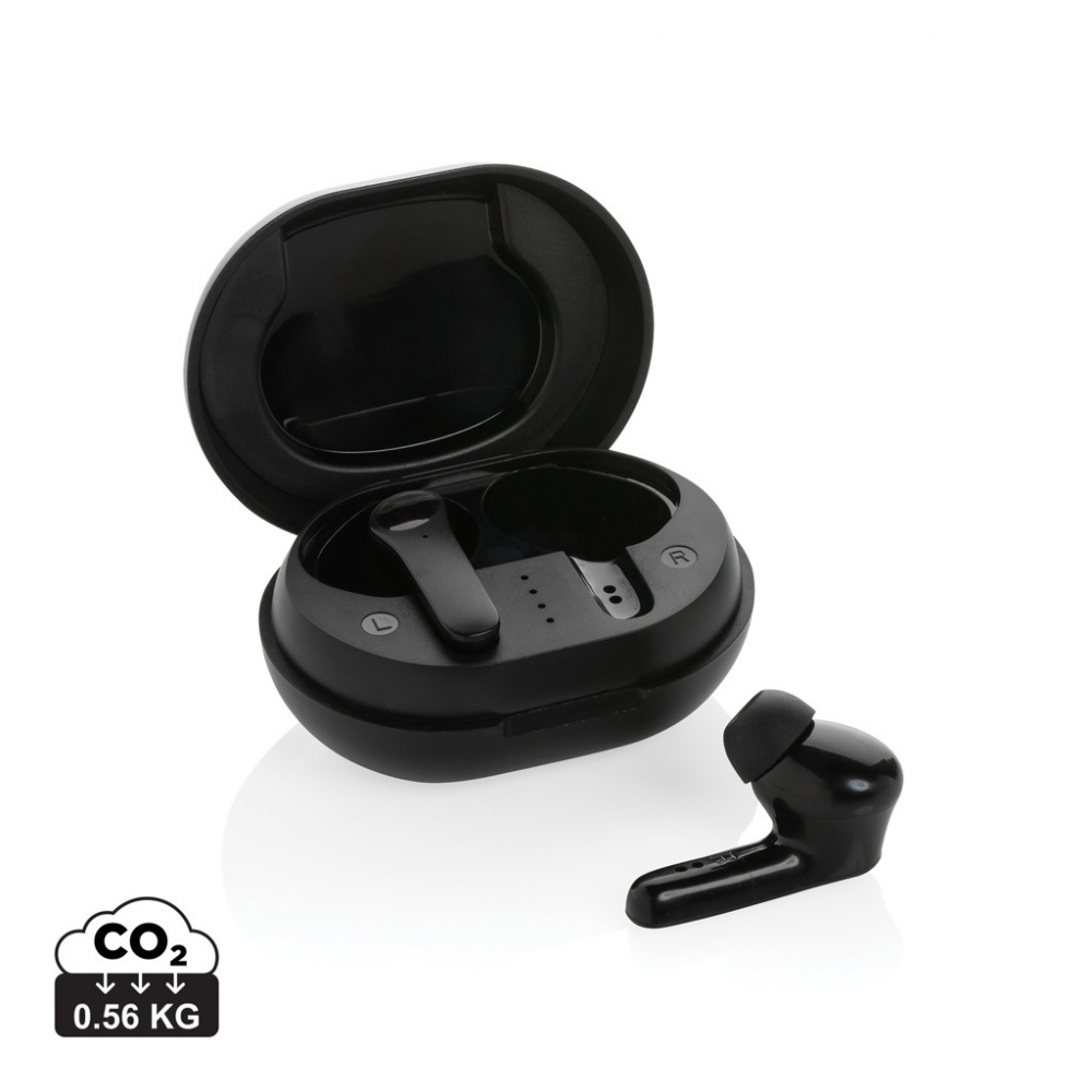 Logo trade promotional giveaway photo of: RCS standard recycled plastic TWS earbuds