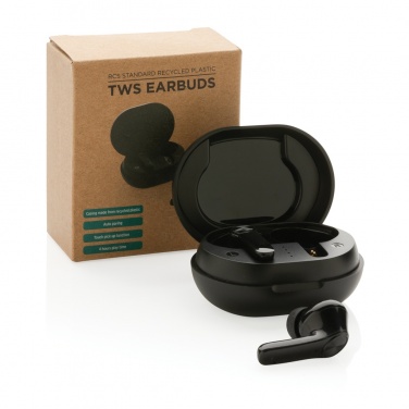 Logotrade promotional item picture of: RCS standard recycled plastic TWS earbuds