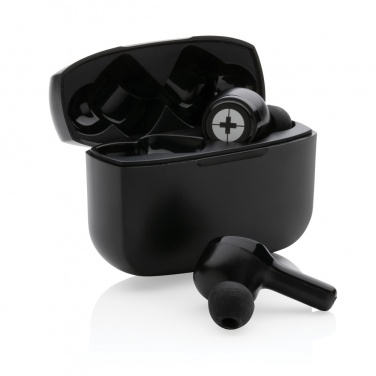 Logo trade promotional giveaway photo of: RCS recycled plastic Swiss Peak ANC TWS earbuds