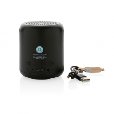 Logo trade corporate gift photo of: RCS certified recycled plastic 5W Wireless speaker