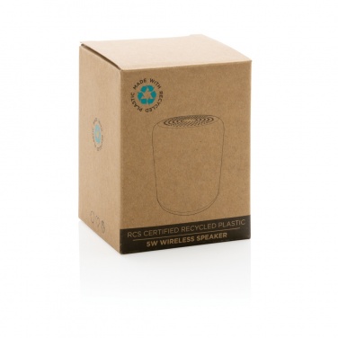 Logo trade corporate gift photo of: RCS certified recycled plastic 5W Wireless speaker