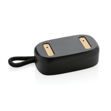 Logo trade advertising products picture of: RCS recycled plastic & bamboo TWS earbuds