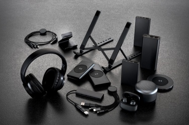 Logo trade promotional merchandise picture of: Terra RCS recycled aluminium wireless headphone