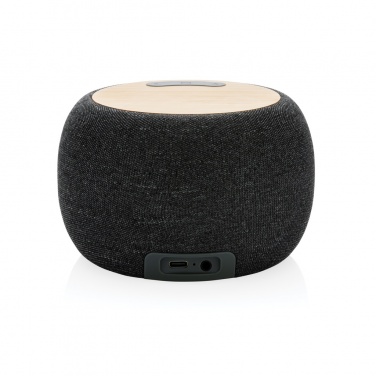 Logo trade promotional products image of: RCS Rplastic/PET and bamboo 5W speaker