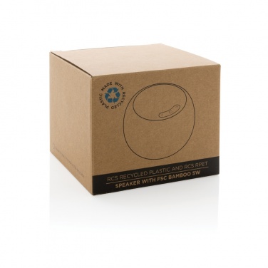 Logotrade promotional merchandise photo of: RCS Rplastic/PET and bamboo 5W speaker
