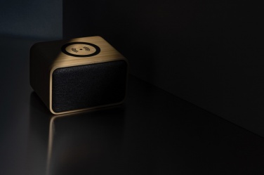 Logotrade promotional gift picture of: RCS Rplastic 3W speaker with bamboo 5W wireless