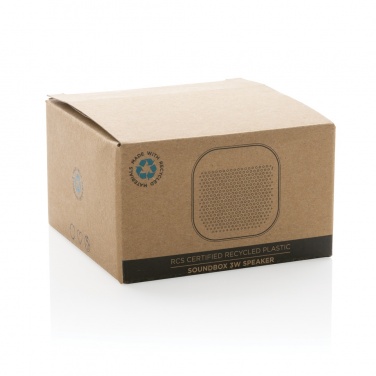 Logotrade promotional gift picture of: RCS recycled plastic Soundbox 3W speaker