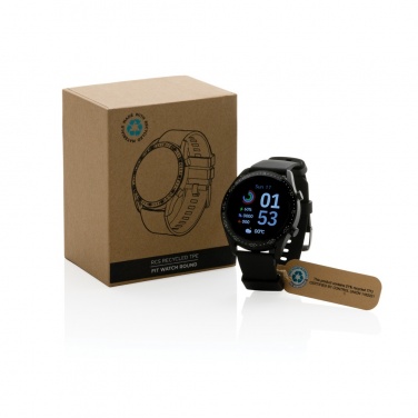Logo trade promotional products image of: RCS recycled TPU Fit Watch round