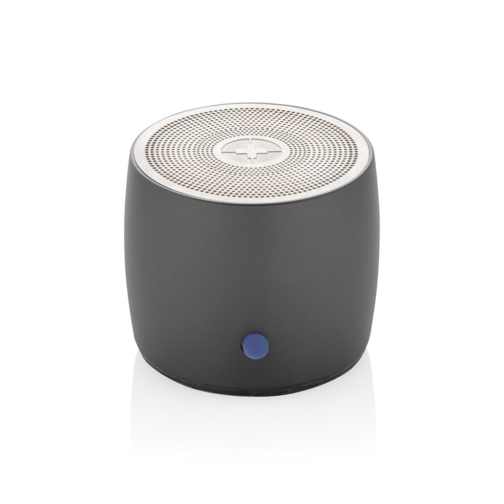 Logo trade advertising products picture of: Swiss Peak RCS recycled aluminum 3W bass speaker