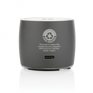 Logotrade promotional merchandise photo of: Swiss Peak RCS recycled aluminum 3W bass speaker