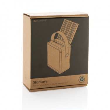 Logo trade promotional product photo of: Skywave RCS recycled plastic solar speaker 12W
