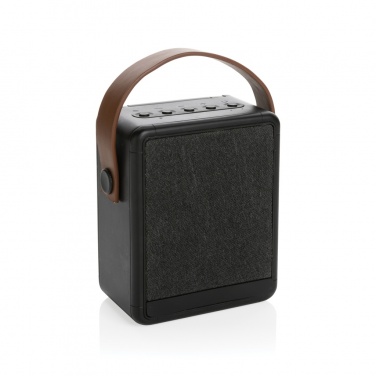 Logo trade promotional merchandise picture of: Skywave RCS recycled plastic solar speaker 12W