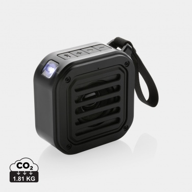 Logotrade advertising product picture of: 3W RCS recycled plastic wireless sunwave solar speaker