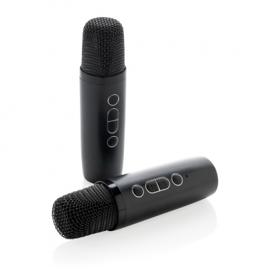 Logo trade promotional gift photo of: Singvibe RCS recycled plastic karaoke set with double mic