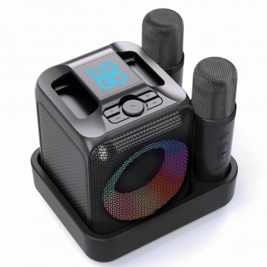 Logotrade advertising products photo of: Singvibe RCS recycled plastic karaoke set with double mic