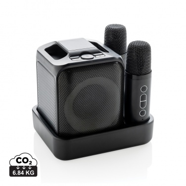 Logo trade promotional products picture of: Singvibe RCS recycled plastic karaoke set with double mic