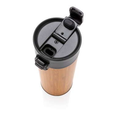 Logotrade promotional item picture of: Bogota vacuum bamboo coffee mug