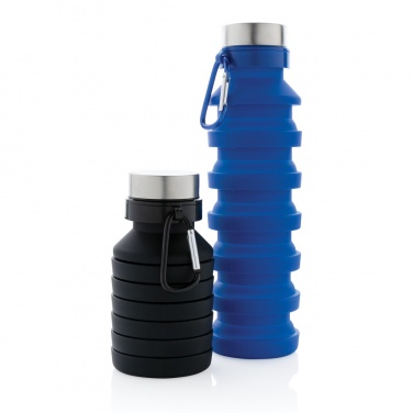 Logotrade promotional gift picture of: Leakproof collapsible silicone bottle with lid